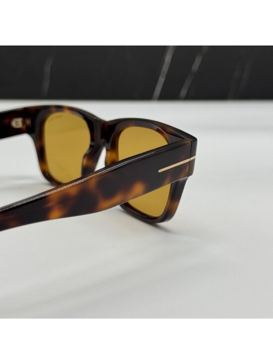 NEW TOM FORD CAINE-02 TF1280 53E HAVANA/YELLOW WOMEN SQUARE SUNGLASSES FT1280/S main image 5